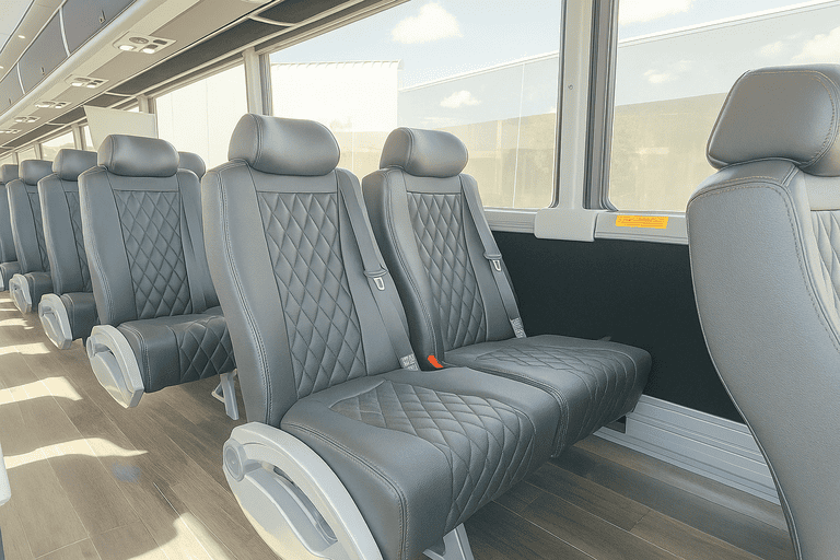 interior of Coach Bus Jackson charter bus