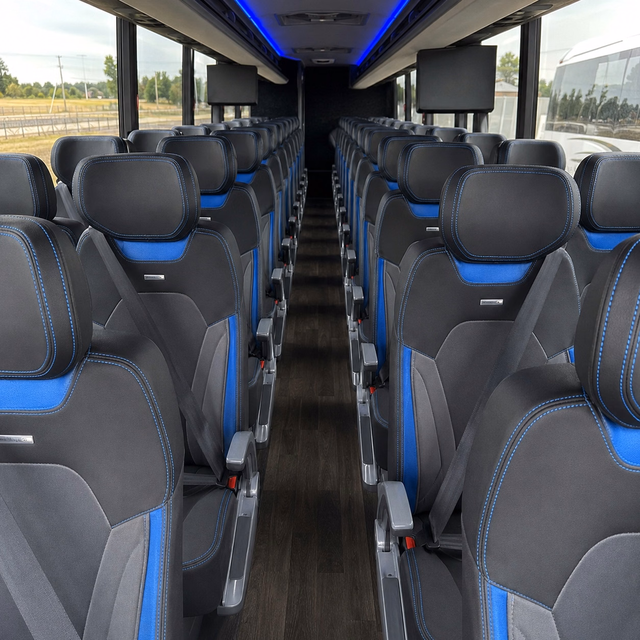 jackson charter bus rental interior